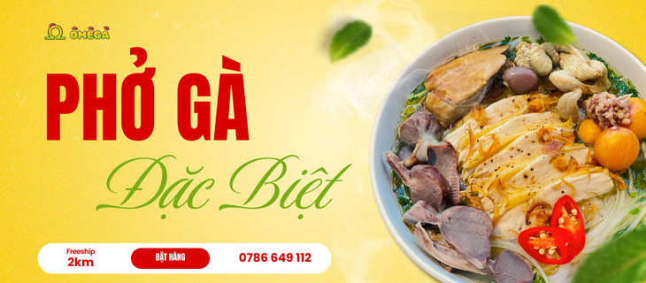 Phở Gà Ta ngon và ngọt, dai sần sật tại Ô Mê Gà