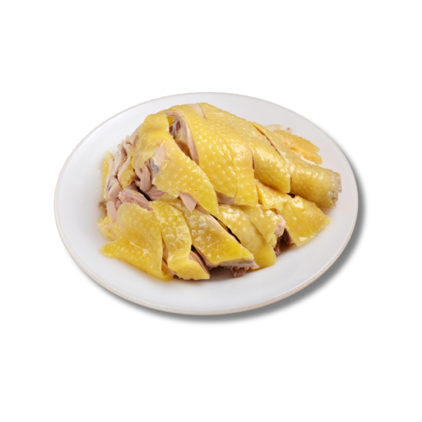 gà luộc nửa con