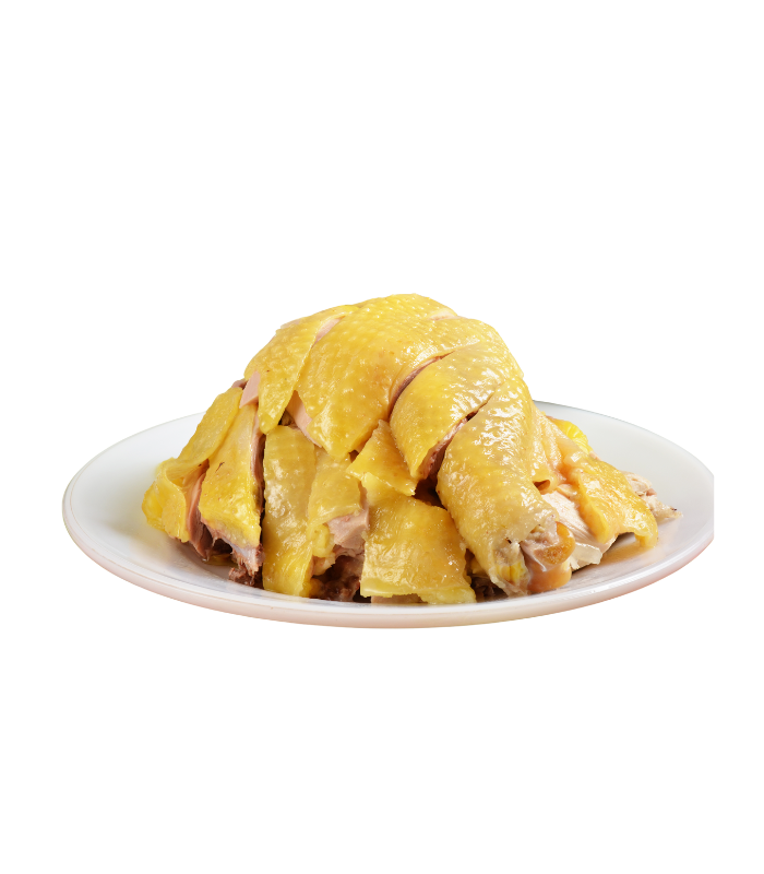 gà luộc nguyên con